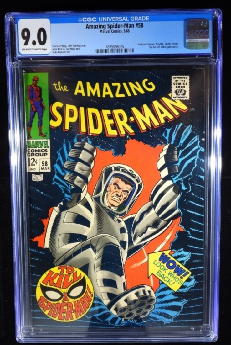 Graded The Amazing Spider-Man #58: CGC Graded 9.0 Off-white to white pages