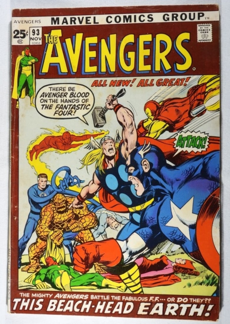 1969 Marvel The Avengers #93 VG (1 of 4)