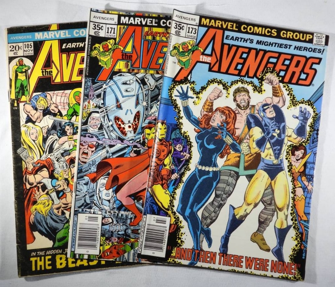 (3) The Avengers: 1) #105, 171, & 173