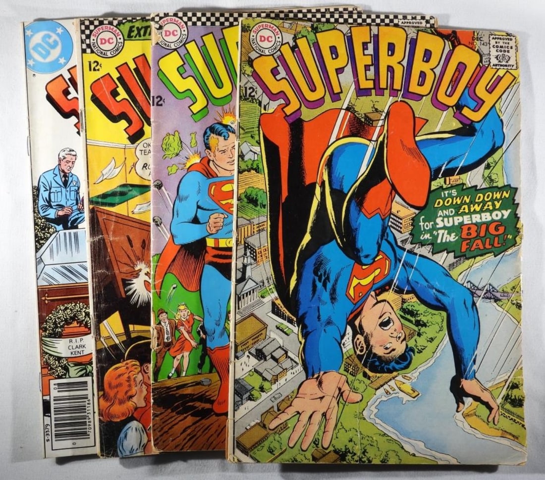 (4) DC Superboy Mixed Years: #8, 134, 139,& 143