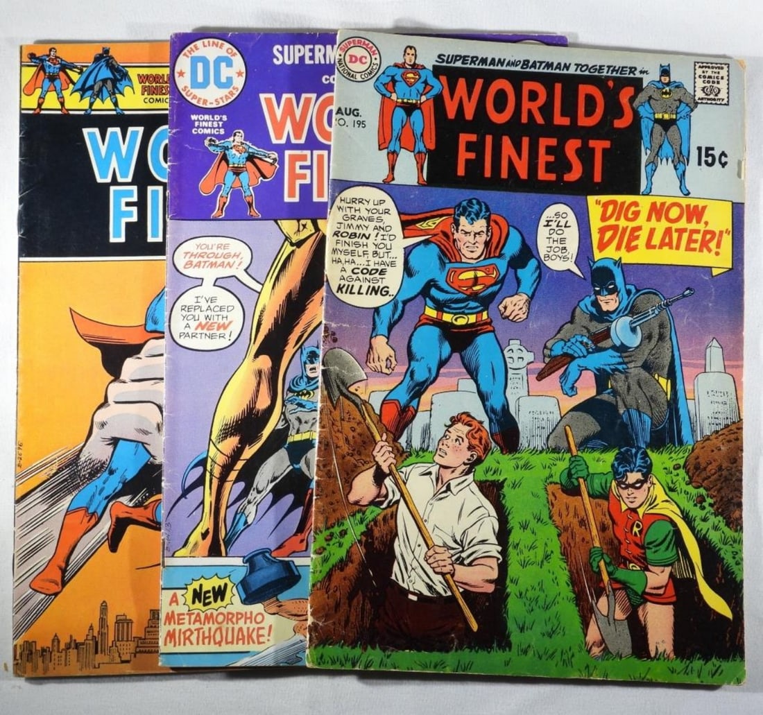 (3) DC Worlds Finest Mixed Years: #195, 229, 235 VG