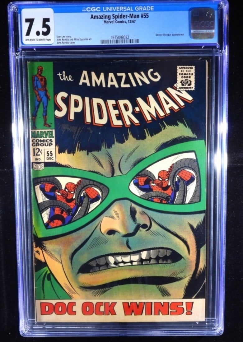 Graded The Amazing Spider-Man #55: CGC Graded 7.5 Off-white to white pages