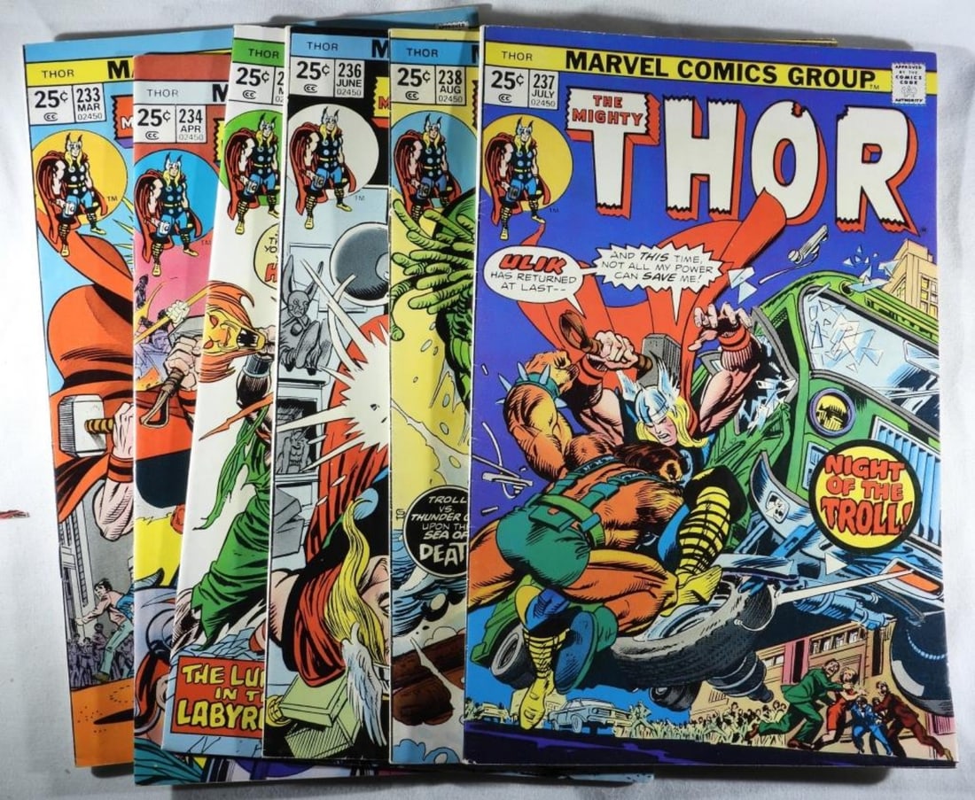 (6) Marvel The Mighty Thor 1975 Bronze Age (1 of 2)