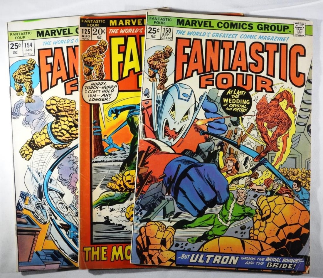 (3) Marvel Fantastic Four 1970s: #125, 150, & 154