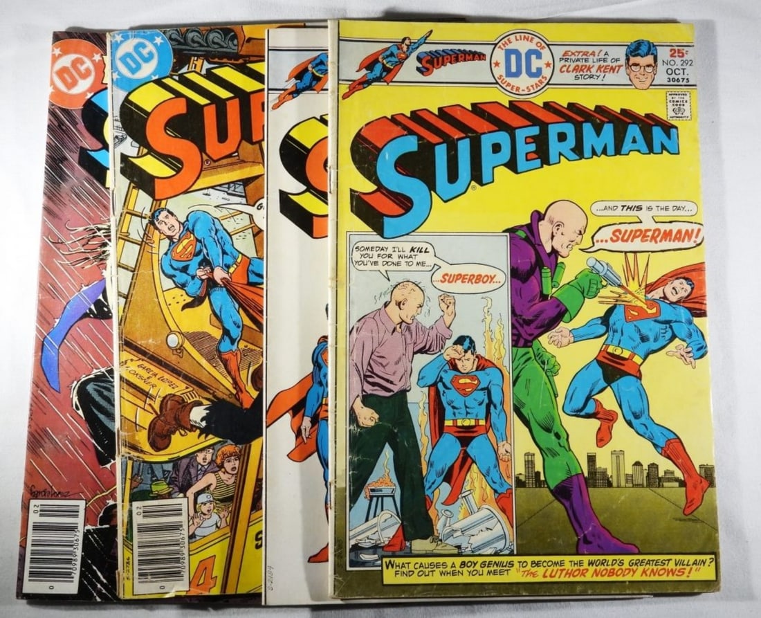 (4) Superman DC: #292, 296, 320, 344