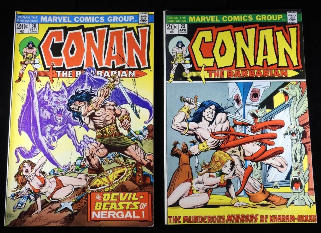 (2) Marvel Conan The Barbarian #25, & 30: Bright and vibrant color