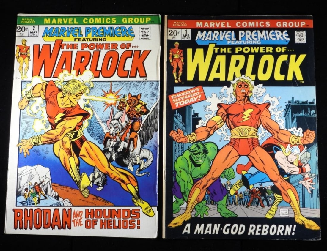 (2)Marvel Premiere The Power Of Warlock: 1972 Bronze Age #1, & 2