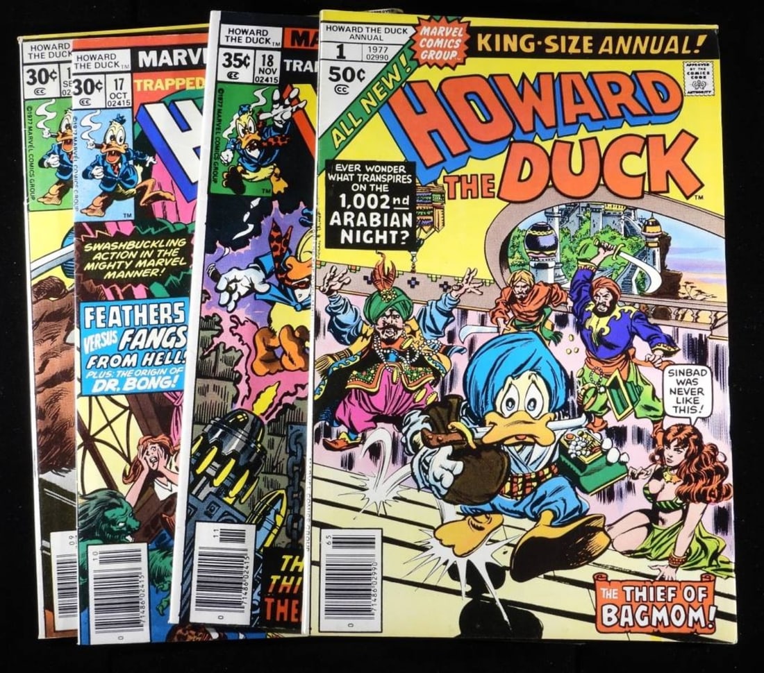 (4) Howard The Duck Marvel Comics: #1, 16, 17, & 18