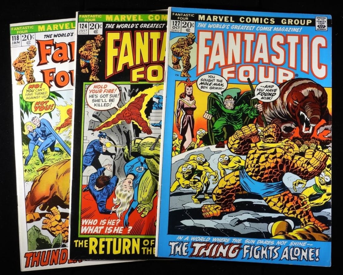 (3) Marvel Fantastic Four: #118, 124, & 127