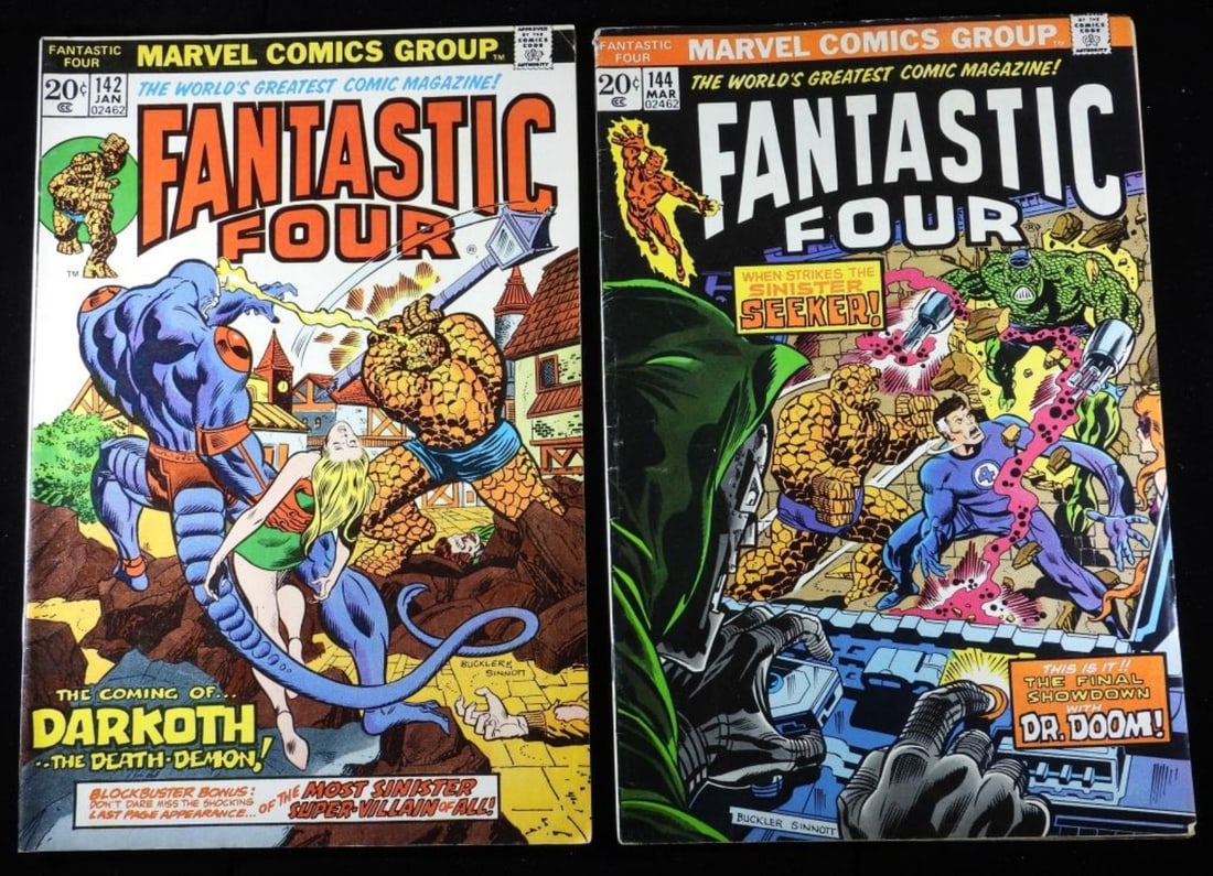 (2) 1974 Marvel Fantastic Four #142, & 144 (1 of 4)