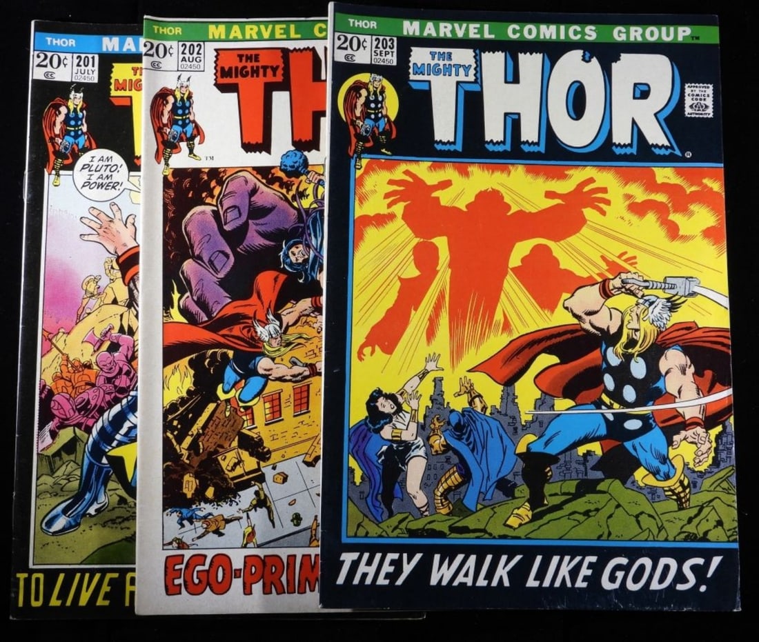 (3) Marvel The Mighty Thor 1972 #201-203 (1 of 3)
