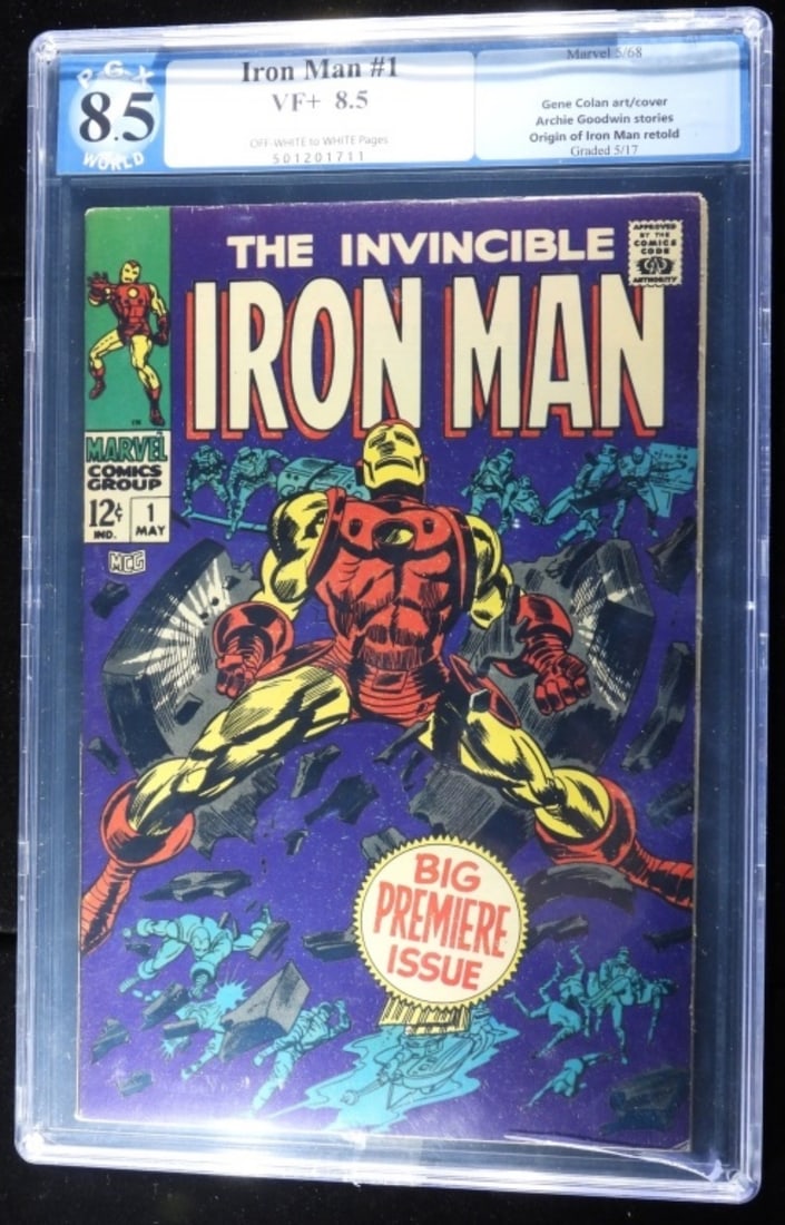 Graded The Invincible Iron Man #1: PGX Graded 8.5 VF+