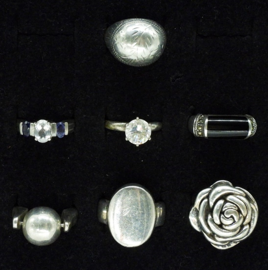 7 Sterling Fashion Rings (1 of 2)