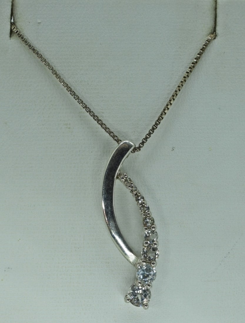 Simulated Diamond Necklace Ring Set + - 2