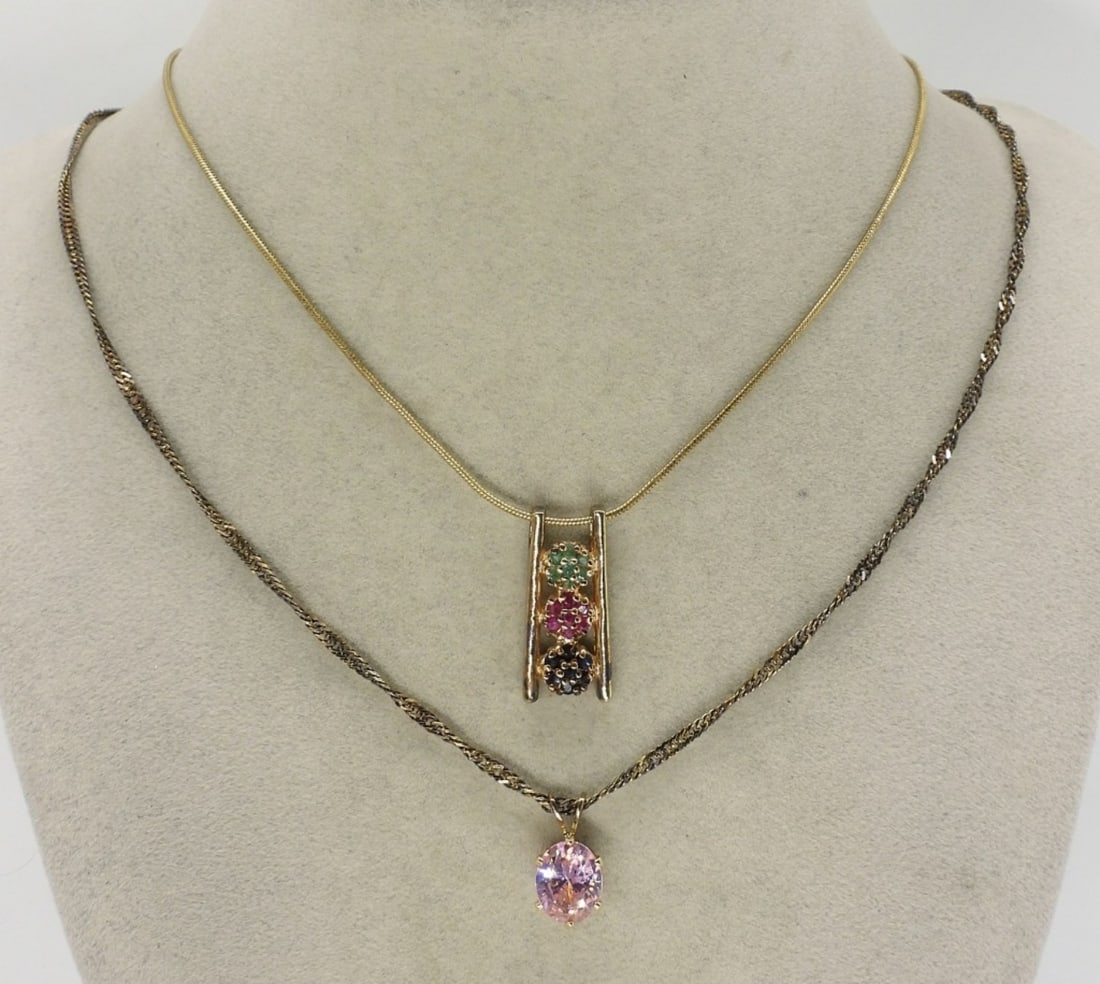 Emerald, Ruby & Sapphire Gold Tone 925 (1 of 2)