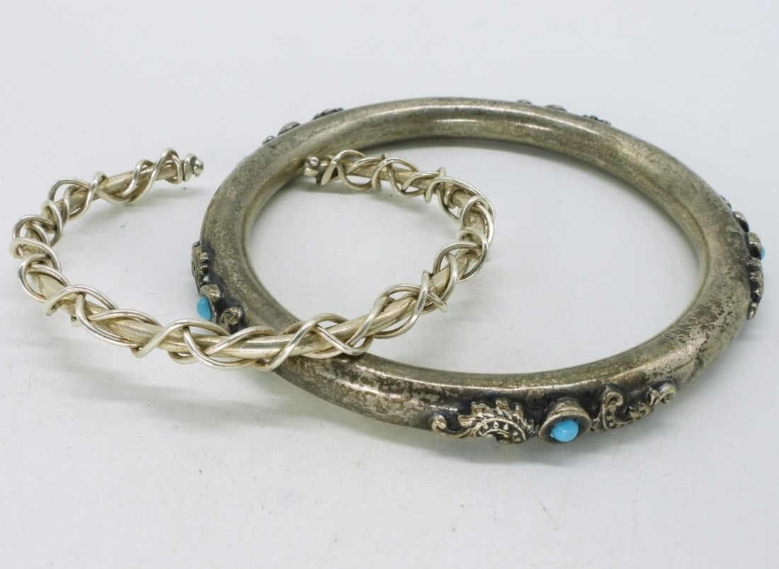 2 Interesting Sterling Bracelets (1 of 3)