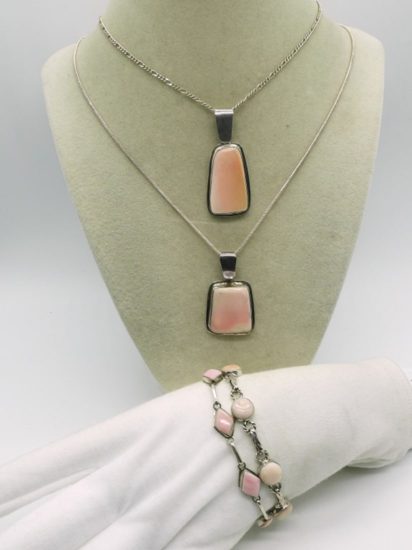 Light Pink Gemstone Necklaces & Bracelets (1 of 3)