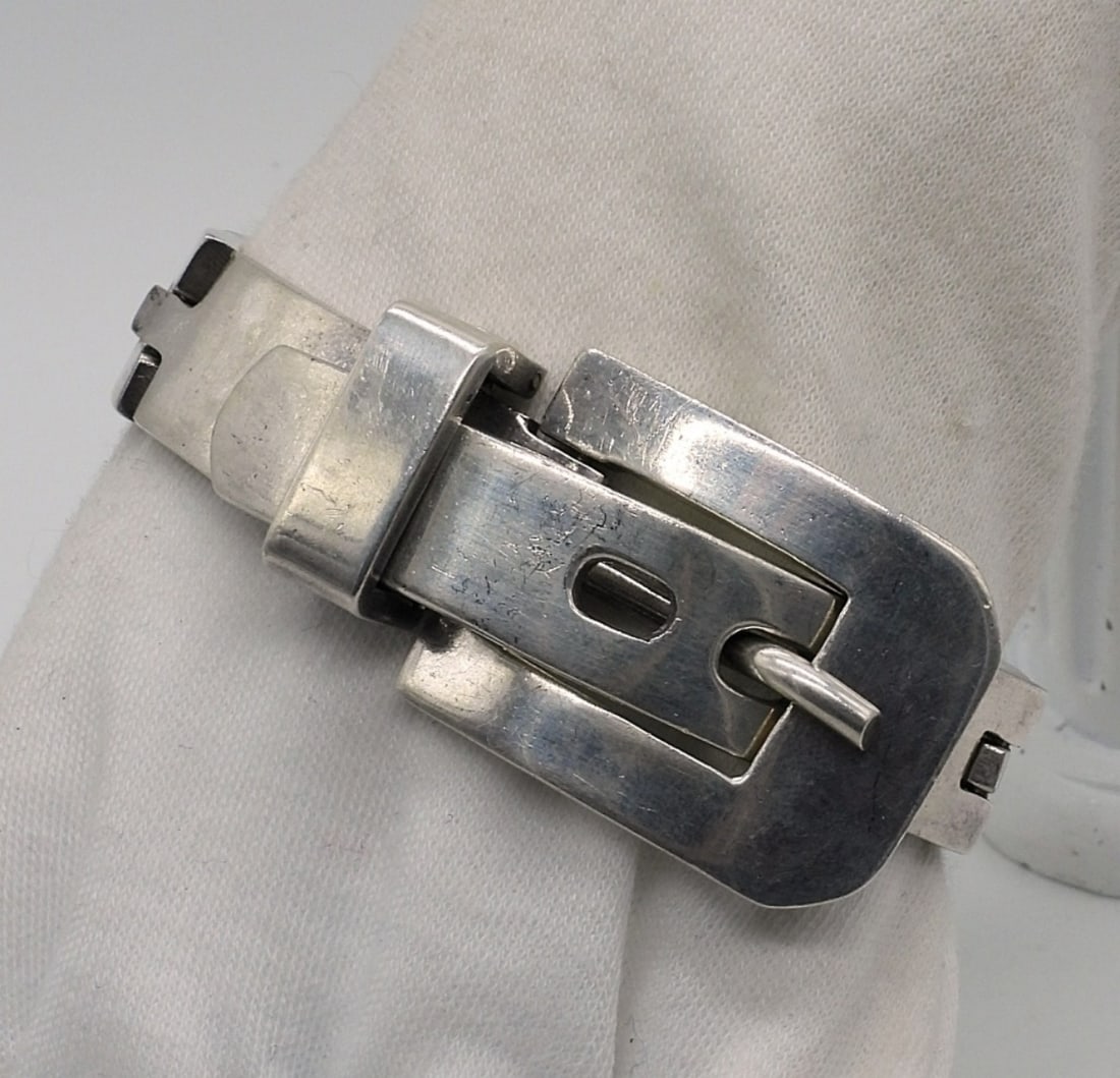 Large Mexico 925 Belt Style Bracelet (1 of 4)