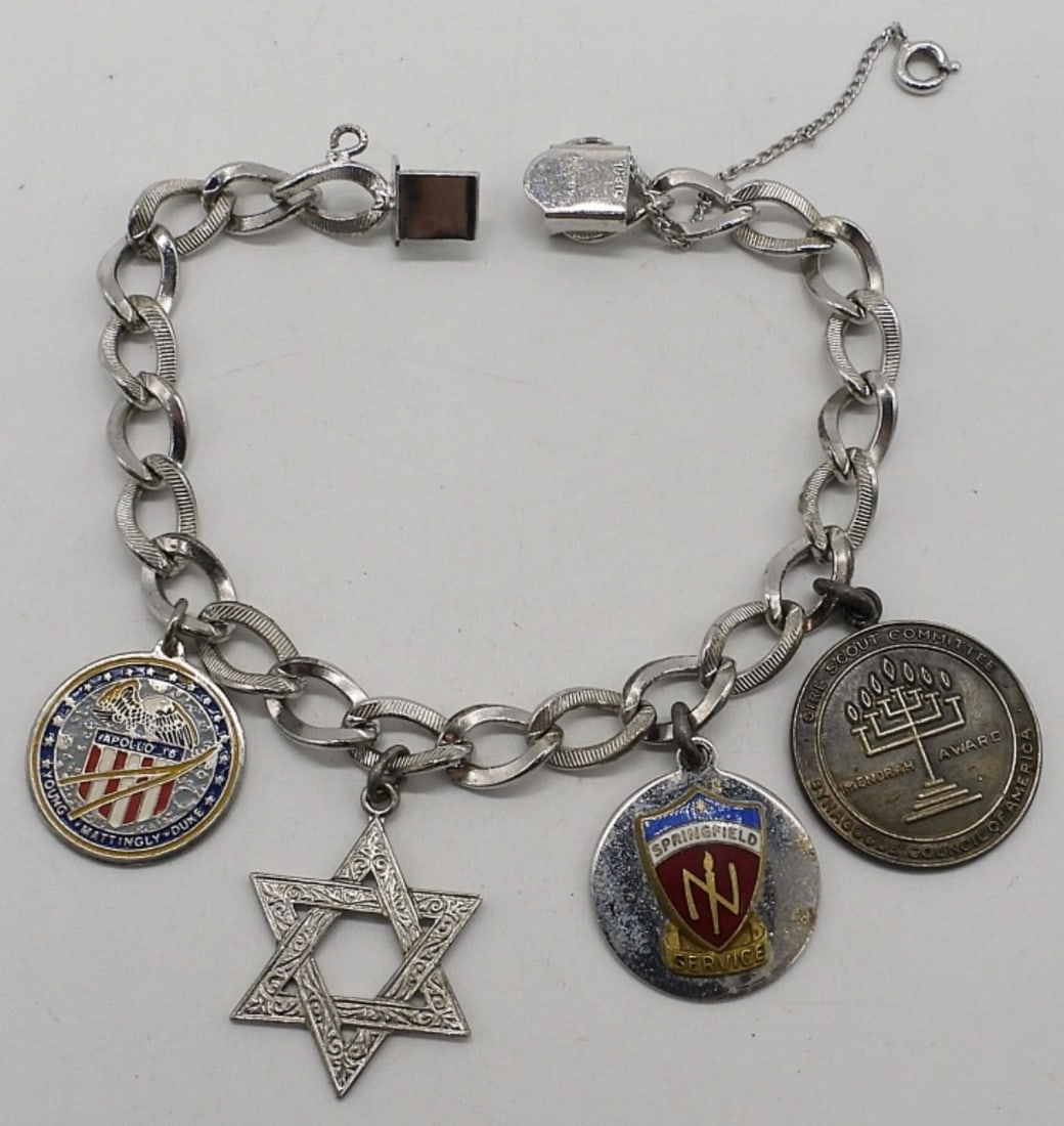 Interesting Vintage 925 Charms & Bracelet (1 of 2)