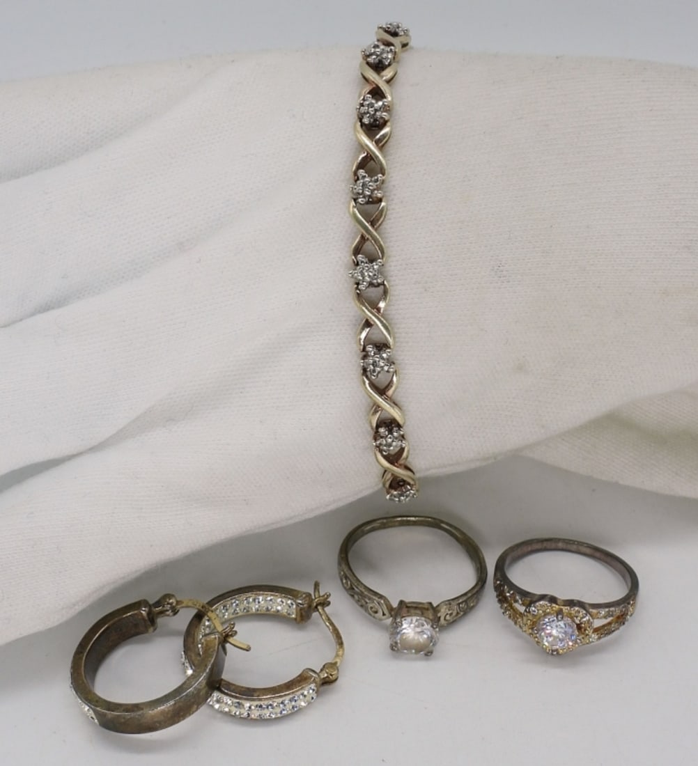 Fashion Sterling Rings, Bracelet, Earrings (1 of 2)