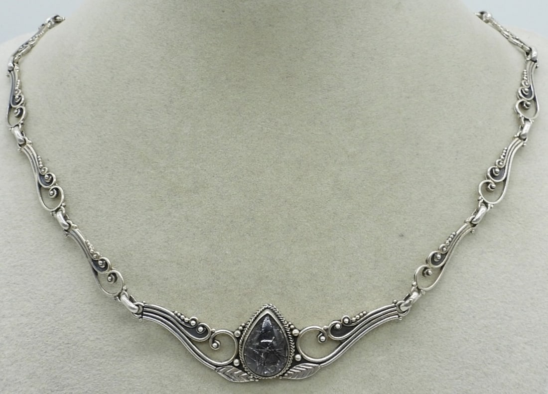 Rutilated Quartz Sterling Necklace (1 of 2)
