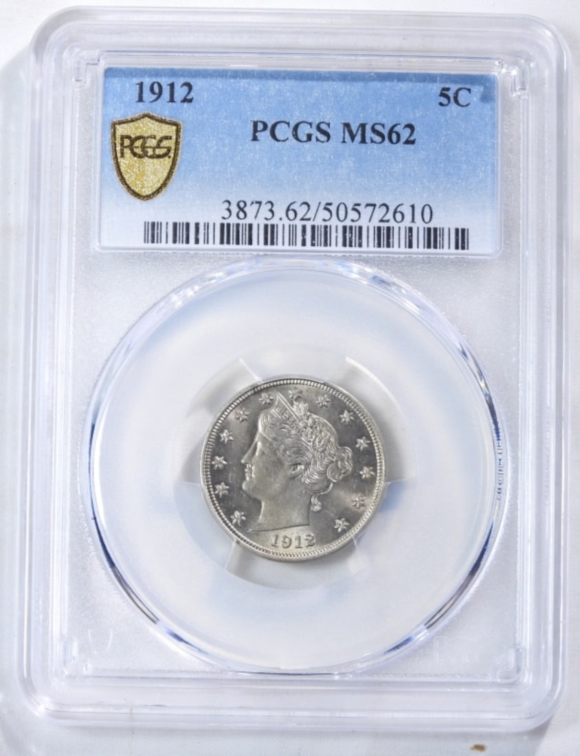 1912 "V' Nickel, PCGS MS-62 (1 of 2)