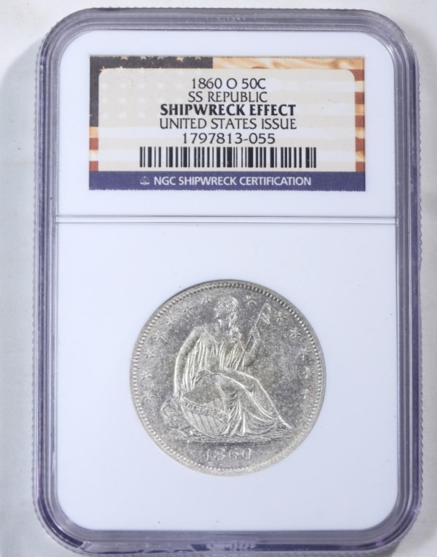1860-O SS NGC Certified Shipwreck Half Dollar: SS Republic