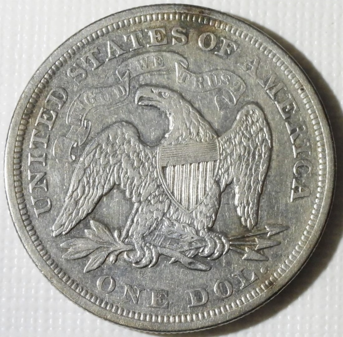 1872 Seated Dollar - 2