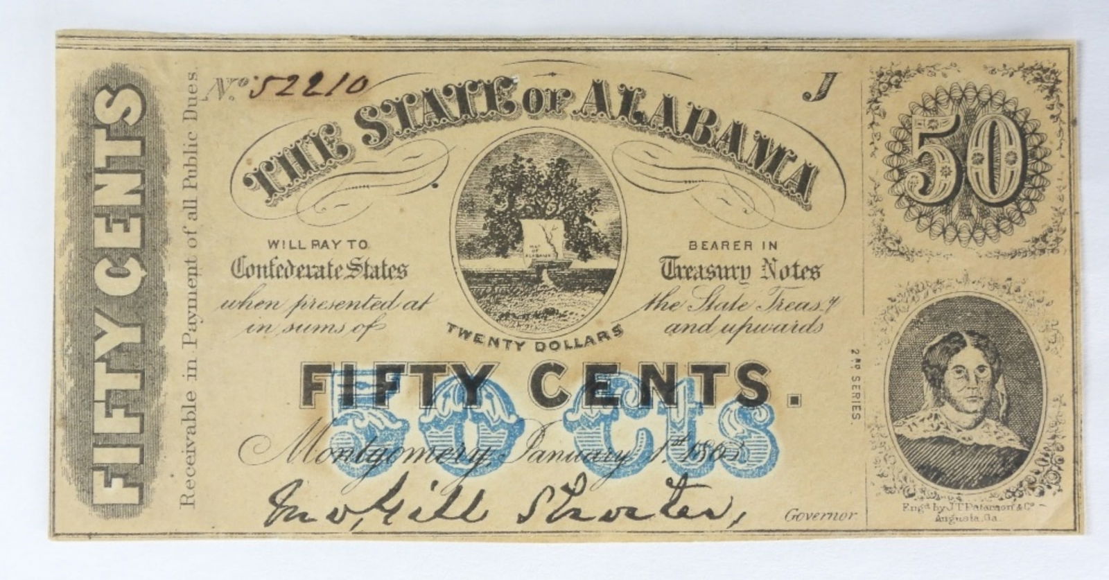 1863 50c State of Alabama Fractional Currency (1 of 2)