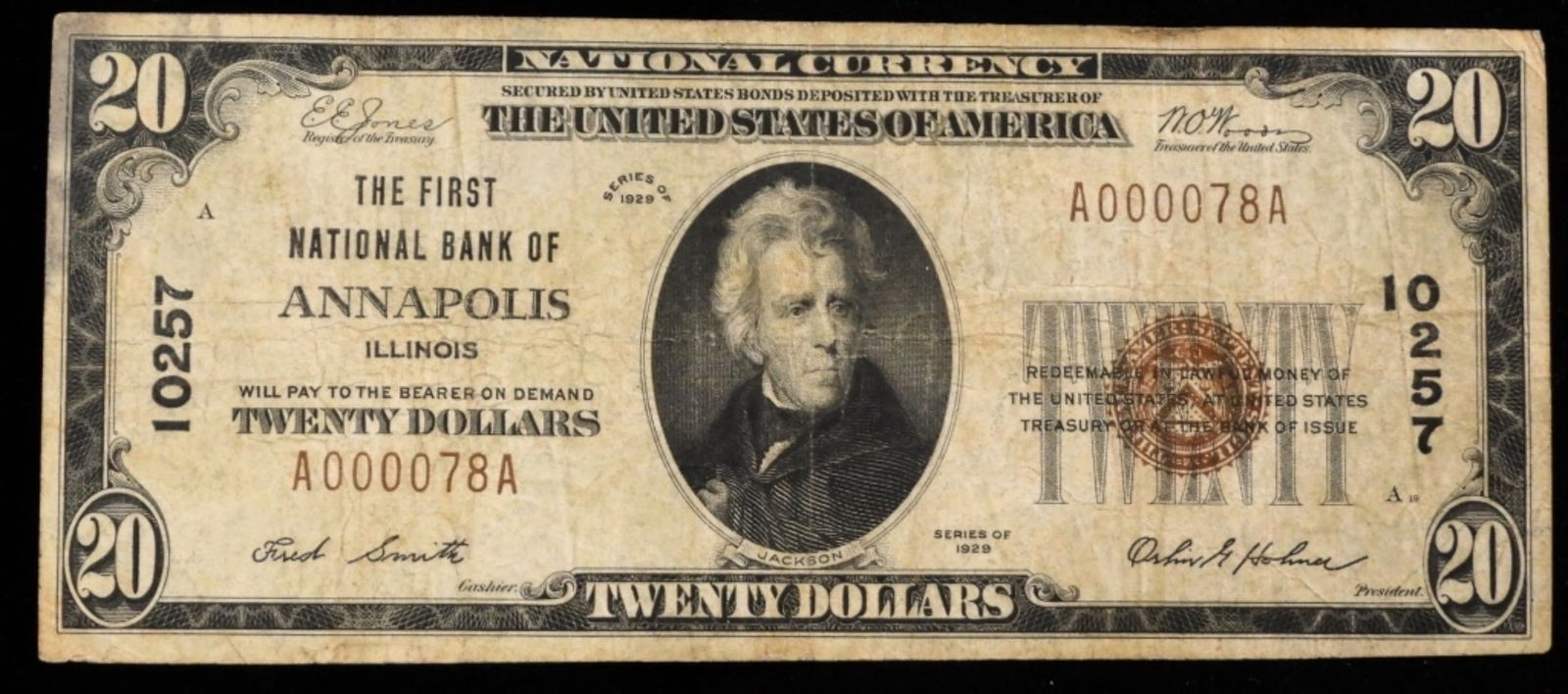1929 $20 Federal Reserve Bank Note (1 of 2)