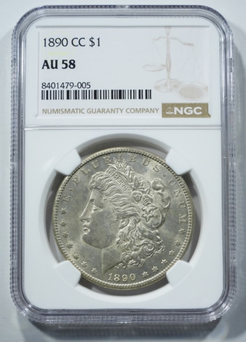 1890-CC Morgan Dollar, NGC AU-58 (1 of 2)
