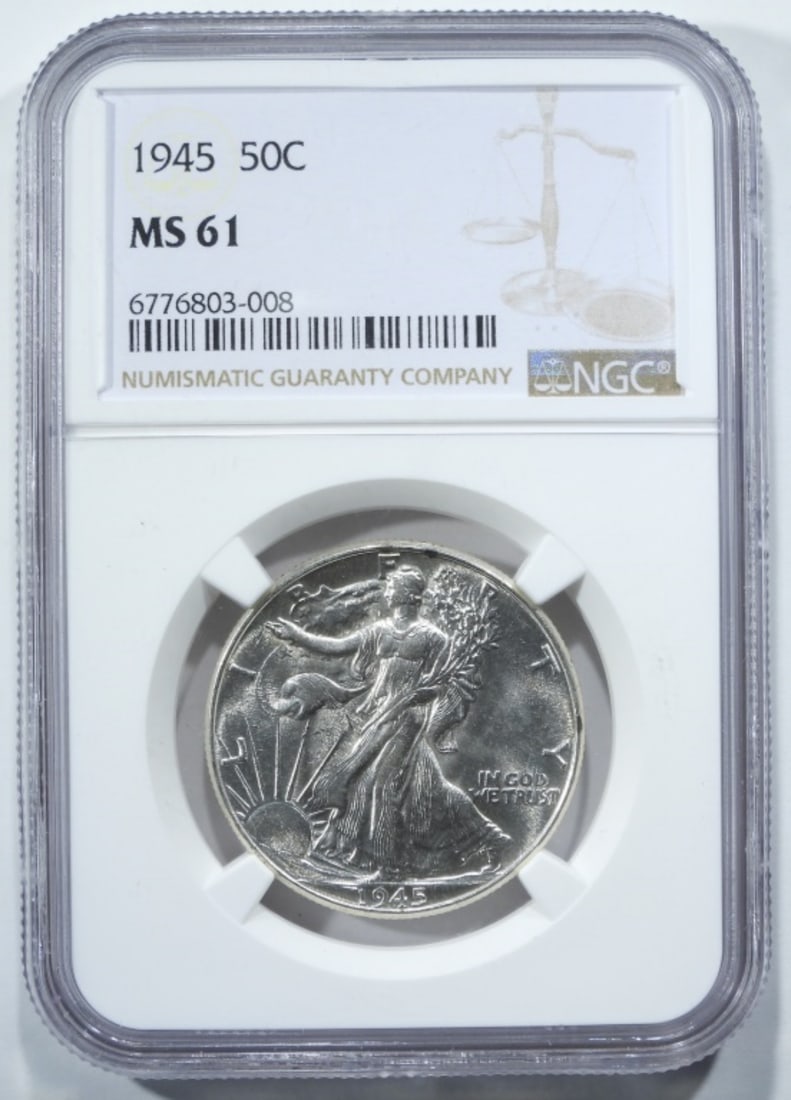 1945 Walking Liberty Half, NGC MS-61: Top-rated online Auction House.
