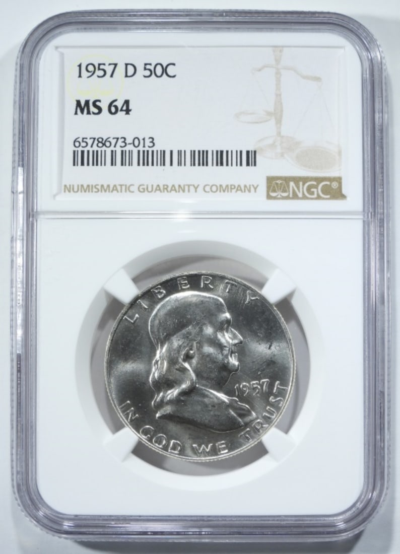 1957-D Franklin Half, NGC MS-64: Your #1 shop for all things collectible.