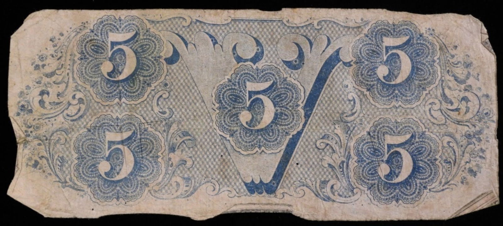 1862 $5 Confederate Note - 2