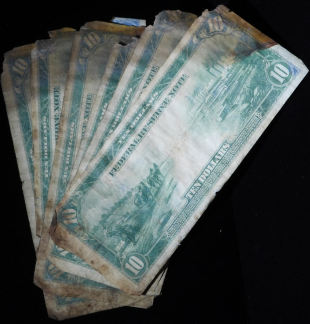 (6) 1914 F.R.N $10 - 2