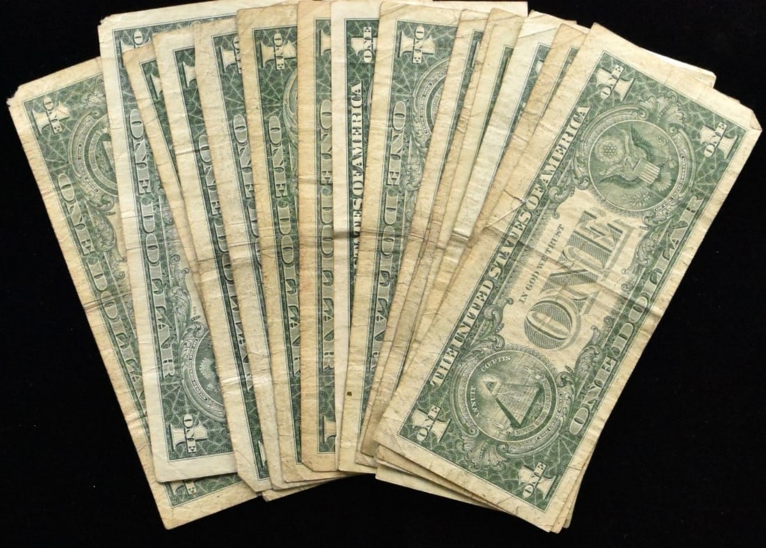 16- $1 Silver Cert Star Notes - 2