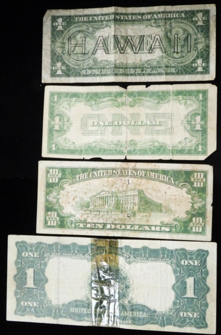 (4) Low Grade Scarce Notes - 2