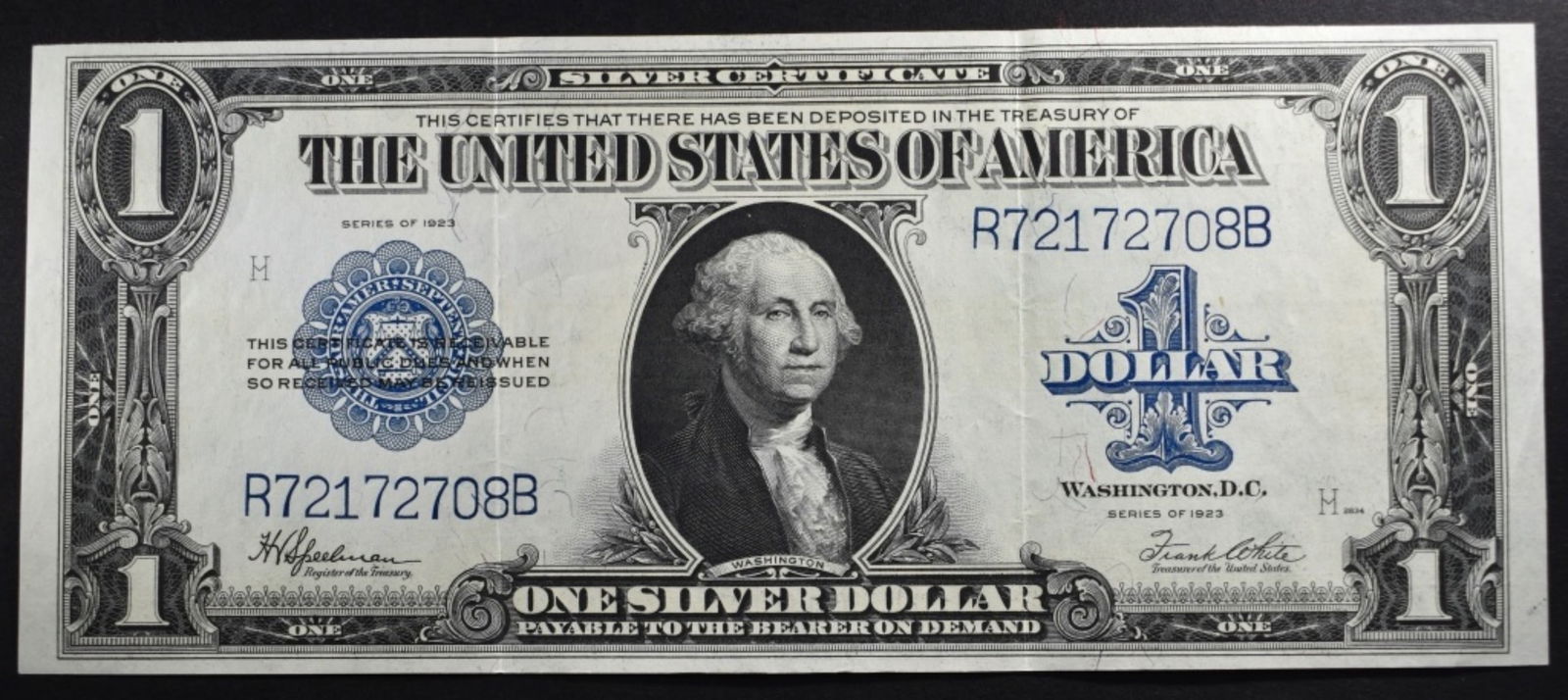 Series 1923 $1 Silver Cert, R72172708B (1 of 2)