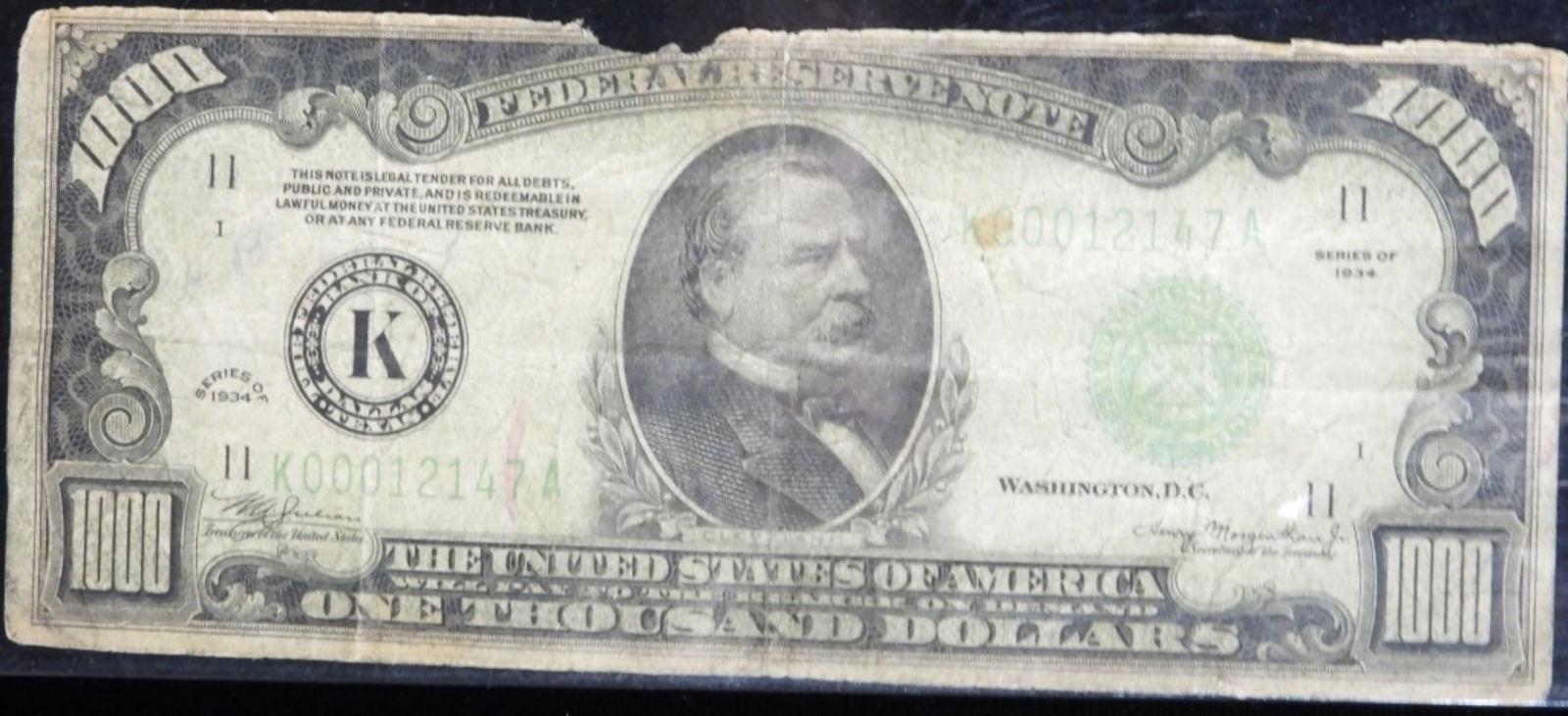 1943 $1,000 Federal Reserve Note (1 of 2)