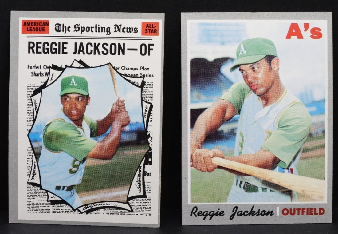 (2) TOPPS Reggie Jackson #140, #459 1970 (1 of 2)