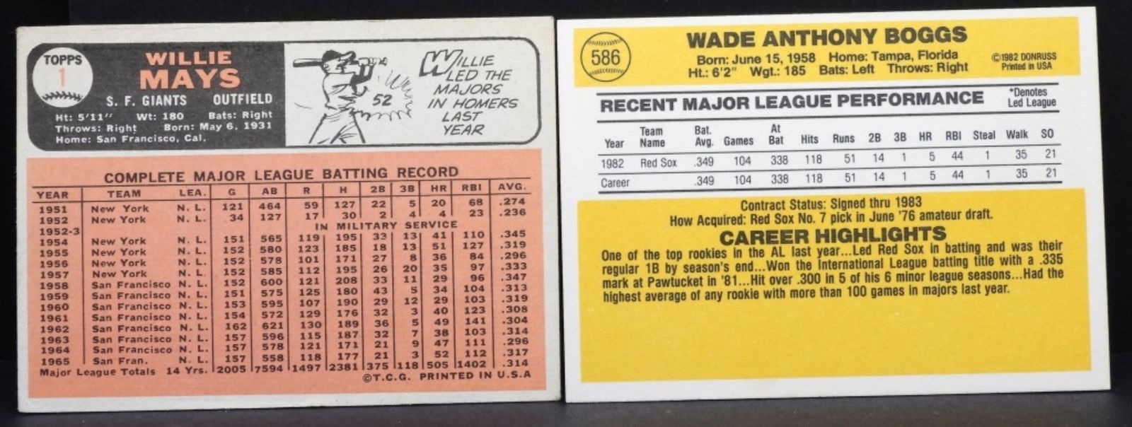 (2) Baseball Cards TOPPS - 2