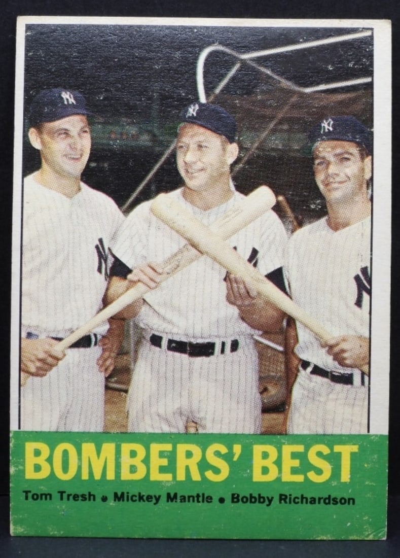 TOPPS #173 Bombers' Best G-VG: Sharp corners, but some discoloration.