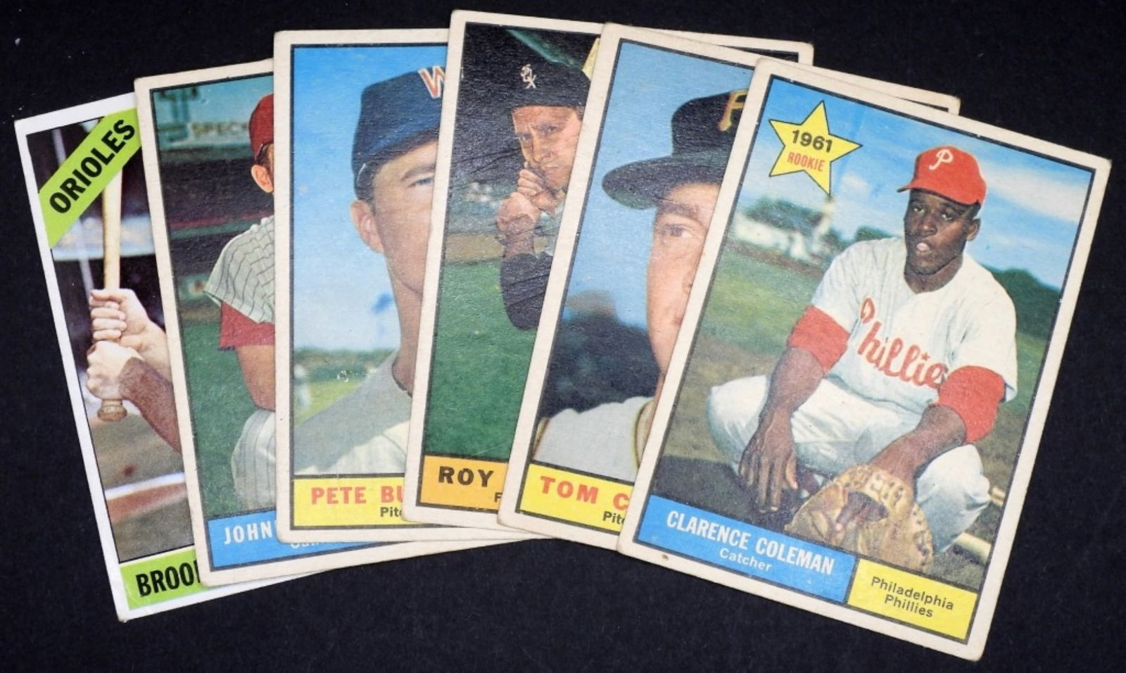 (6) 1960s TOPPS Baseball Cards VG (1 of 2)