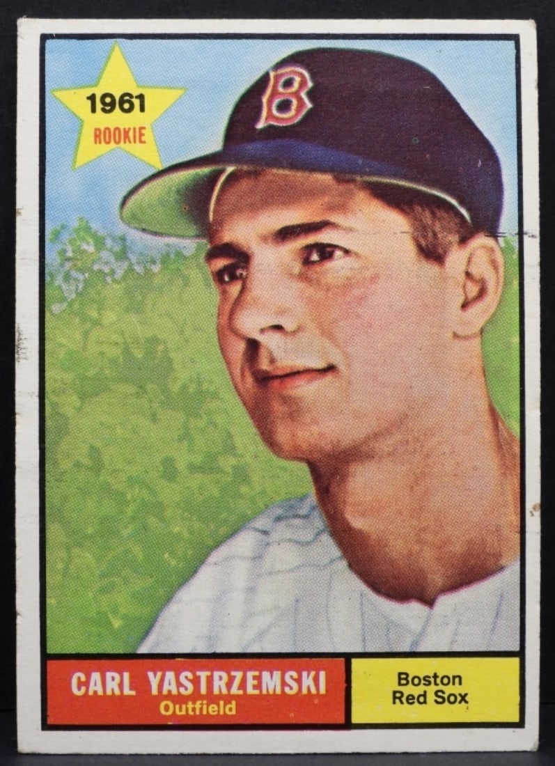 Carl Yastrzemski TOPPS #287 Card: No creases, slightly worn corners. Good condition