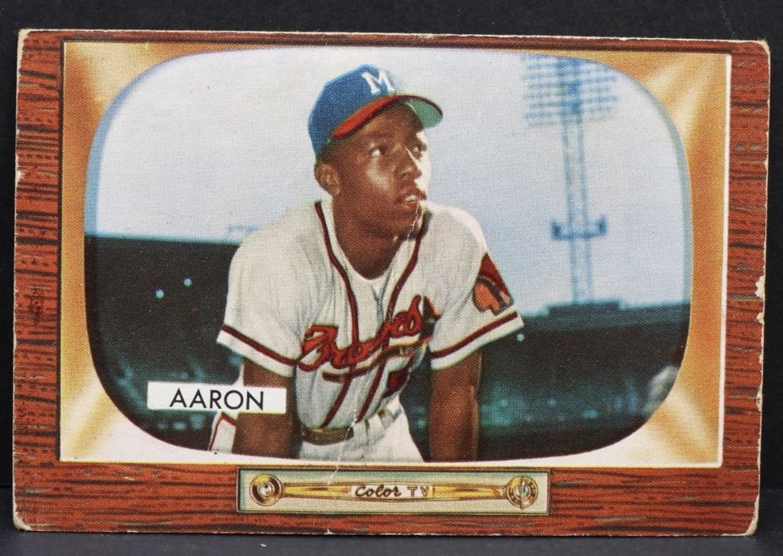 Hank Aaron B.G.H.L.I #179 Card: A few creases, edges are worn, and corners are rounded. Poor condition