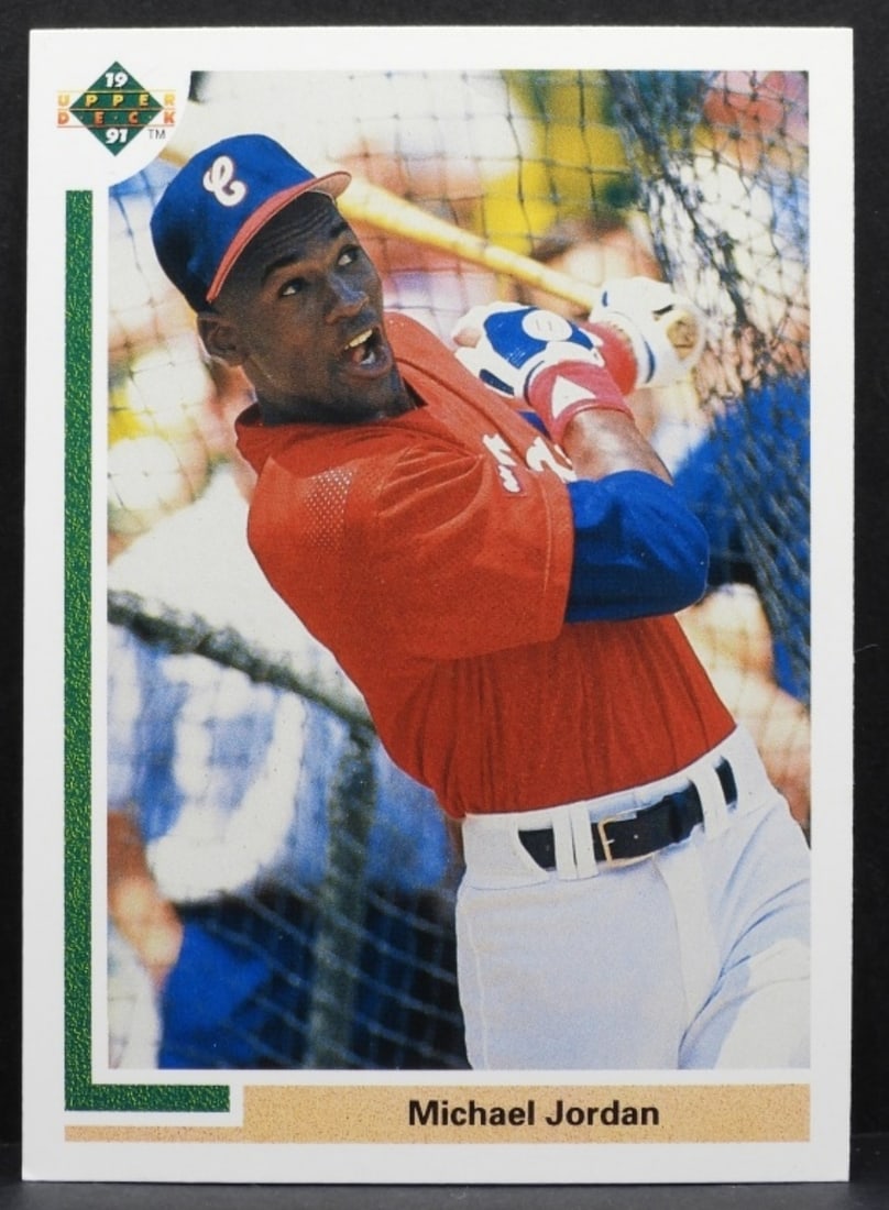 Michael Jordan 1991 Upper Deck Card: No creases, corners are not rounded. Very good condition