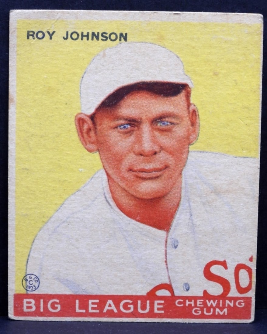 Roy Johnson Big League Chewing Gum: Corners are rounded, no creasing. Good condition