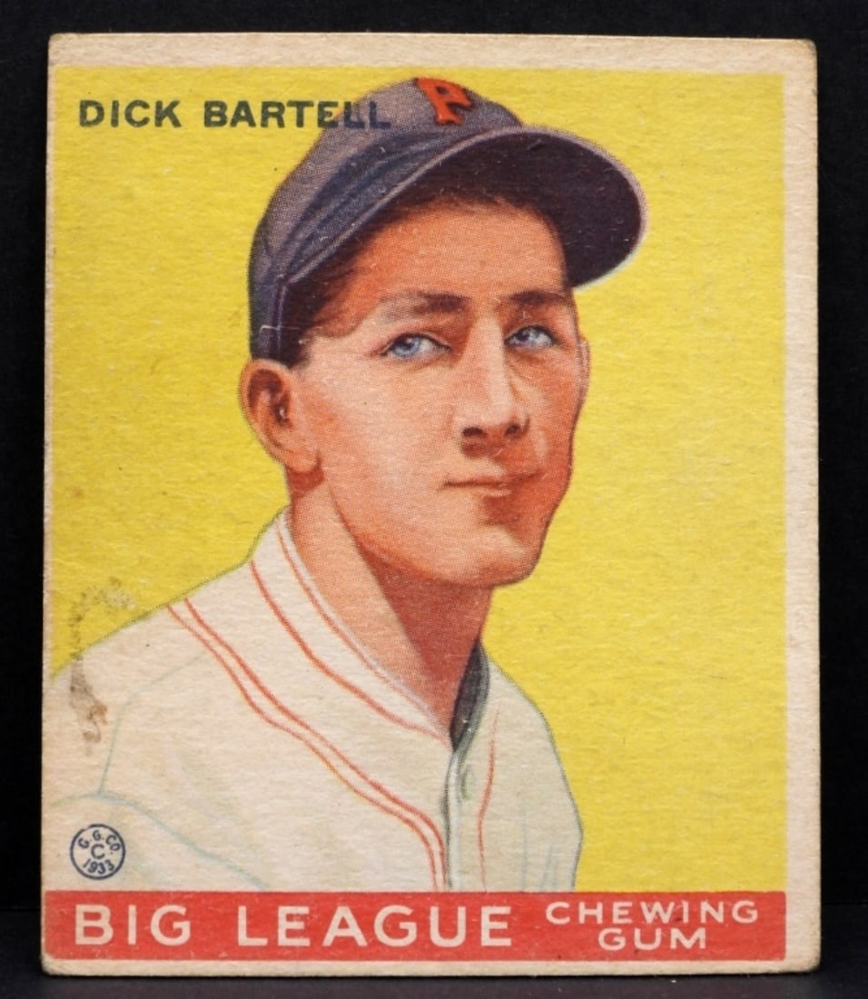 Dick Bartell Big League Chewing Gum: No creasing, corners are rounded, good condition