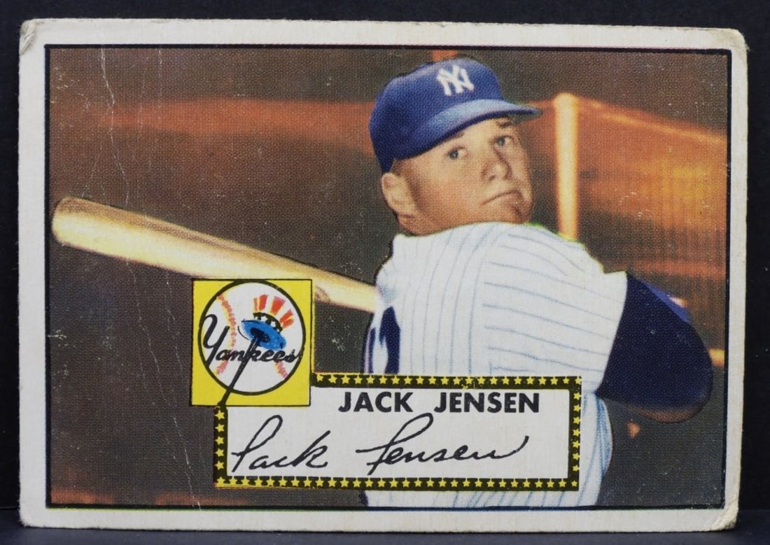 Jack Jensen TOPPS #122 Card: Creasing and corners are rounded, fair condition