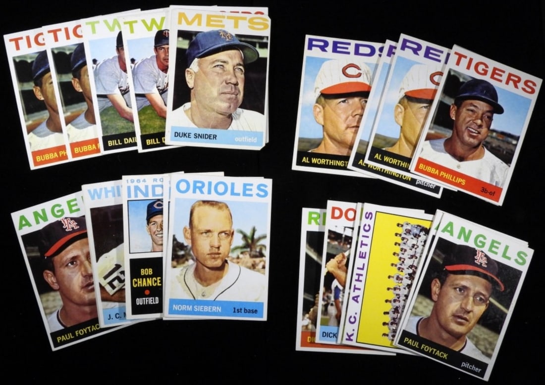 (26) 1964 Baseball Cards (1 of 2)